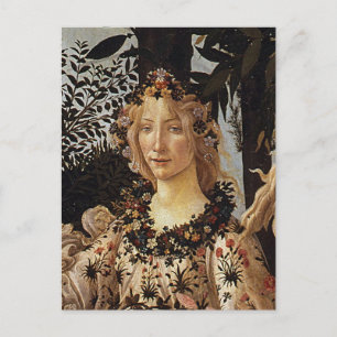 Carte Postale Printemps, détail de Flore par Sandro Botticelli