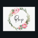 Carte Postale Printemps Floral Floroms Garden Wedding Invitation<br><div class="desc">Rappelez aux invités de RSVP à votre événement reporté ou reprogrammé avec cette carte postale de rappel RSVP élégante conçue pour correspondre à notre collection Spring Garden Blooms.</div>