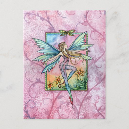 Carte Postale Printemps Jubilation Fairy Imaginaire Art (Devant)