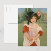 Carte Postale Printemps : Margot debout dans un jardin | 1900 (Devant / Derrière)