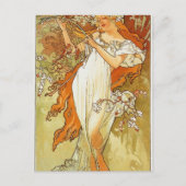 Carte Postale Printemps par Alphonse Mucha (Devant)