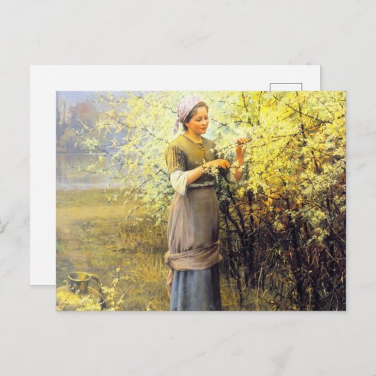 Carte Postale Printemps par Daniel Ridgway Knight (Devant / Derrière)