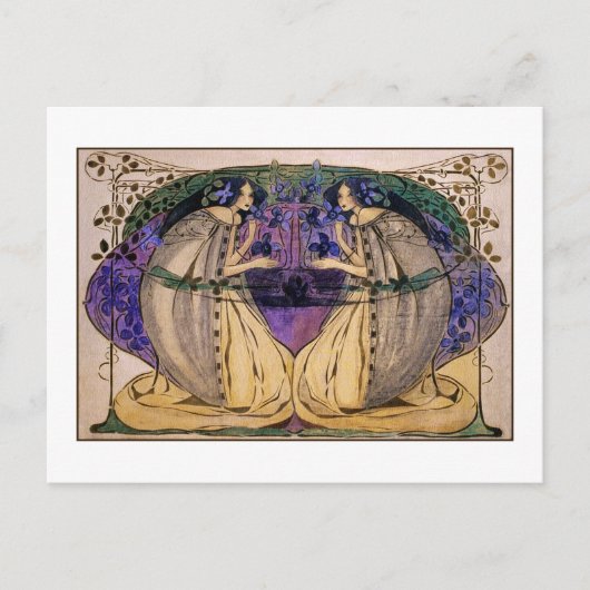 Carte postale : Printemps par Frances Macdonald (Devant)