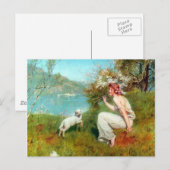 Carte Postale Printemps Par John Collier (Devant / Derrière)