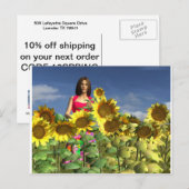 Carte Postale Printemps Peyton Girl révisé (Devant / Derrière)