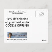 Carte Postale Printemps Peyton Girl révisé (Dos)