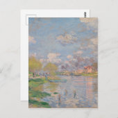 Carte Postale Printemps sur la Seine par Monet Impressionniste (Devant / Derrière)