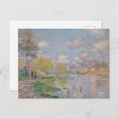 Carte Postale Printemps sur la Seine par Monet Impressionniste (Devant / Derrière)