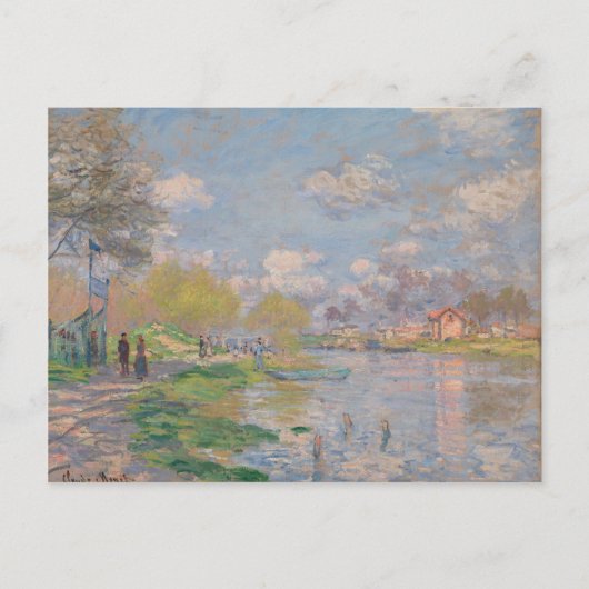 Carte Postale Printemps sur la Seine par Monet Impressionniste (Devant)