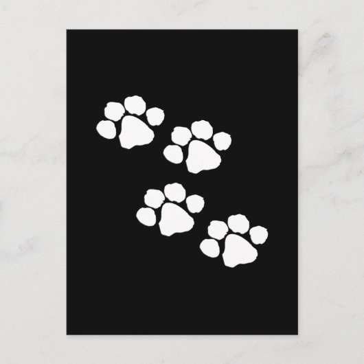 Carte Postale Prints des animaux (Devant)