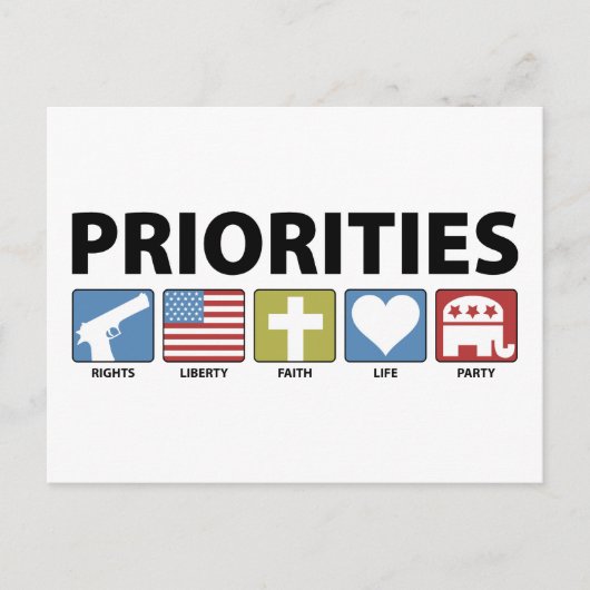 Carte Postale Priorités du GOP (Devant)