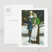 Carte Postale Priscilla et scène John Alden (Devant / Derrière)