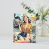 Carte Postale Prise d'air de l'avion rétro (Debout devant)