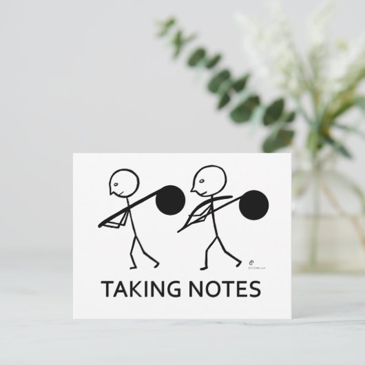 Carte Postale Prise de notes (Debout devant)