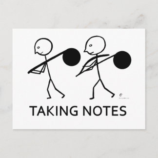 Carte Postale Prise de notes