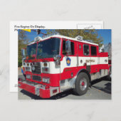 Carte Postale Prise D'Incendie À L'Écran (Devant / Derrière)