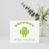 Carte Postale Prise en charge des robots Open Source (Debout devant)
