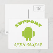Carte Postale Prise en charge des robots Open Source (Devant / Derrière)