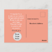 Carte Postale Prise en charge d'un client (Dos)