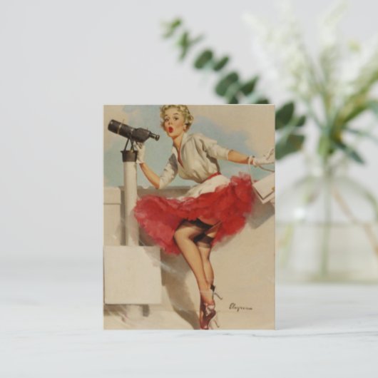 Carte Postale Prise télescope (Debout devant)