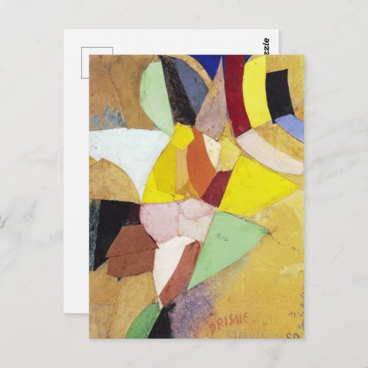 Carte Postale Prises solaires simultanées | Sonia Delaunay | (Devant / Derrière)