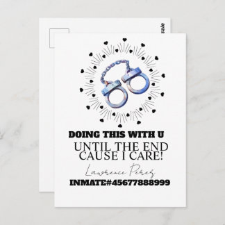 Carte Postale Prison Cards Long Distance Doing Time Cuffs