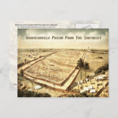 Carte Postale Prison d'Andersonville (Camp Sumter), vue aérienne (Devant / Derrière)