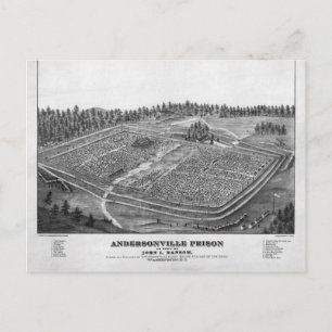 Carte Postale Prison d'Andersonville par John L Ransom