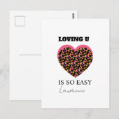 Carte Postale Prison Longue Distance Mignon Cœur Amour (Devant / Derrière)