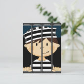 Carte Postale Prisonnier de dessin en cellule de prison (Debout devant)