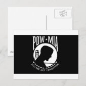 Carte Postale prisonnier de guerre+Drapeau de MIA (Devant / Derrière)