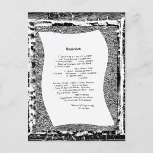 Carte Postale Privation (Devant)