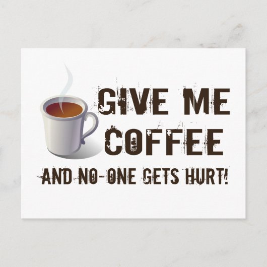 Carte Postale Privation de Caffein (Devant)