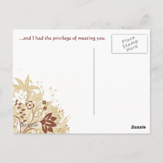 Carte Postale Privilégié (Dos)