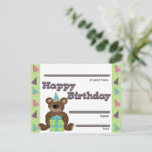 Carte Postale Prix de reconnaissance d'anniversaire des élèves (Debout devant)