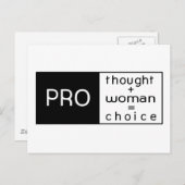 Carte postale Pro Choice (Devant / Derrière)