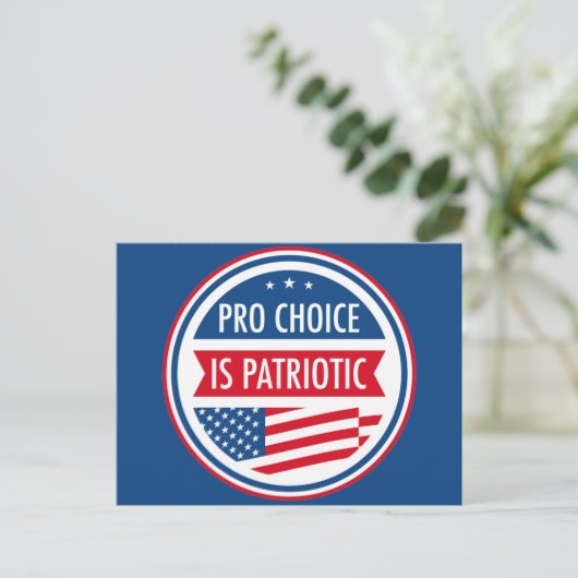 Carte Postale Pro Choice est la liberté patriotique des femmes a (Debout devant)
