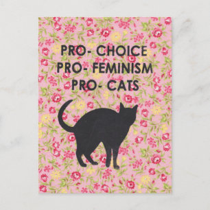 Carte Postale Pro-Choice/féminisme/Cats