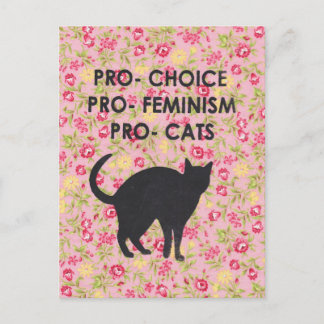 Carte Postale Pro-Choice/féminisme/Cats