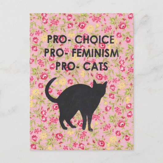 Carte Postale Pro-Choice/féminisme/Cats (Devant)