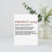 Carte Postale Pro Democracy Anti Project 2025 Trump républicain (Debout devant)