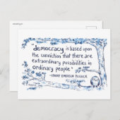 Carte postale pro-démocratie (Devant / Derrière)
