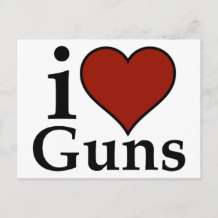 Carte Postale Pro Deuxième amendement : I Heart Guns