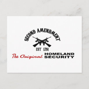 Carte Postale PRO GUN : ORIGINAL HOMELAND SECURITY 2e AMENDEMENT