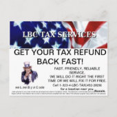 Carte postale pro LBC FISC SERVICES (Dos)