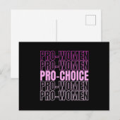 Carte Postale Pro Women Pro Choice - Droits d'avortement (Devant / Derrière)