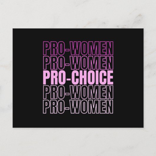 Carte Postale Pro Women Pro Choice - Droits d'avortement (Devant)