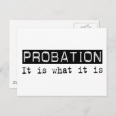 Carte Postale Probation C'Est (Devant / Derrière)
