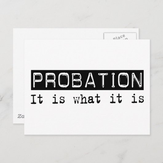 Carte Postale Probation C'Est (Devant / Derrière)
