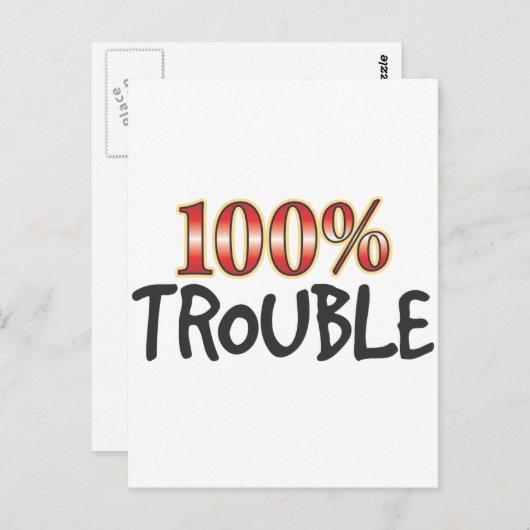 Carte Postale Problème 100 % (Devant / Derrière)